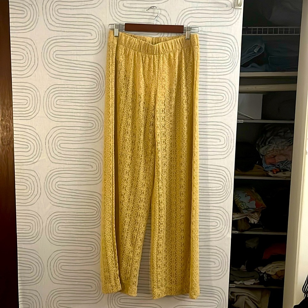 SHEIN Lace Sheer High Waist Music Festival Pants